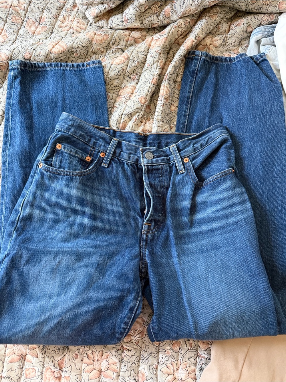 Levi's Women's Straight Leg Dark Blue Denim Jeans